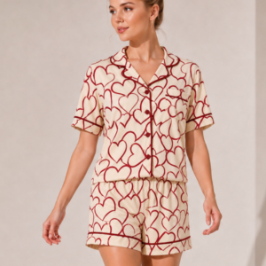 PIJAMA AMERICANO BORDO DE AMOR VERAO - Imagem 1