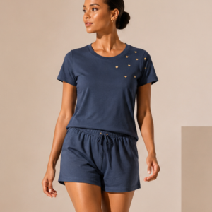 PIJAMA BASIC COM CORAÇÃO VERAO - Imagem 1