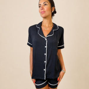 PIJAMA AMERICANO PRETO VERAO - Imagem 1