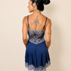 CAMISOLA BELLE-NUIT AZUL/BRANCO - Imagem 5