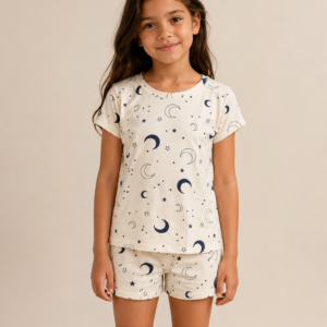 PIJAMA BASIC LUNAR MARINHO VERAO INFANTIL - Imagem 1