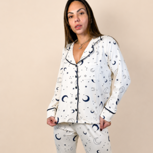 PIJAMA AMERICANO LUNAR MARINHO INVERNO - Imagem 1